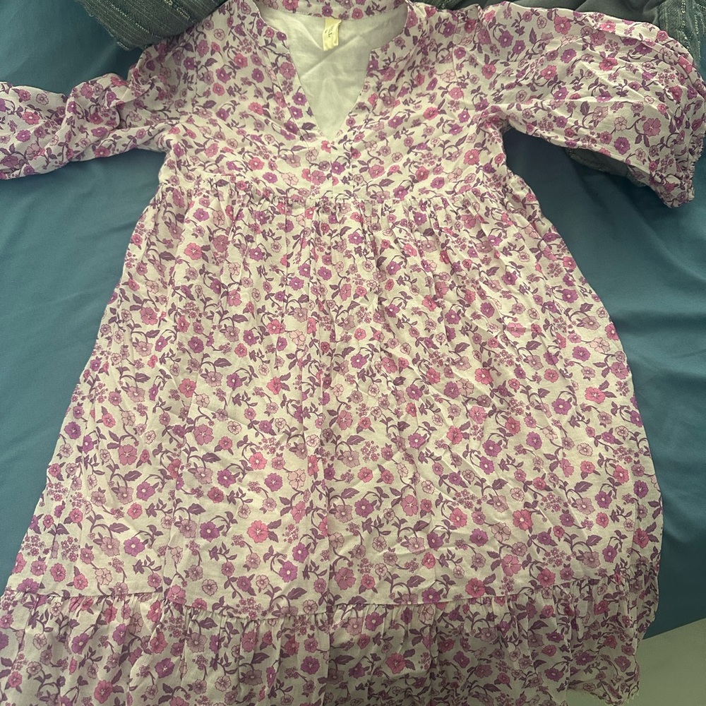 Spell Purple Floral Kids dress